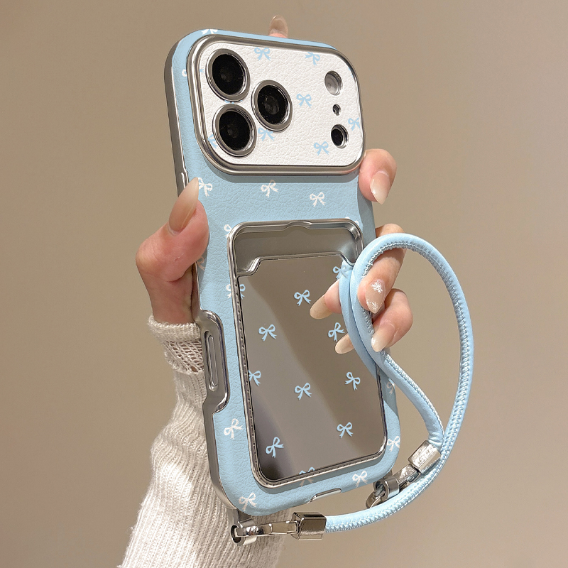 Phone Cases That Hold Cards - Cute Bow Mirror Card Holder Phone