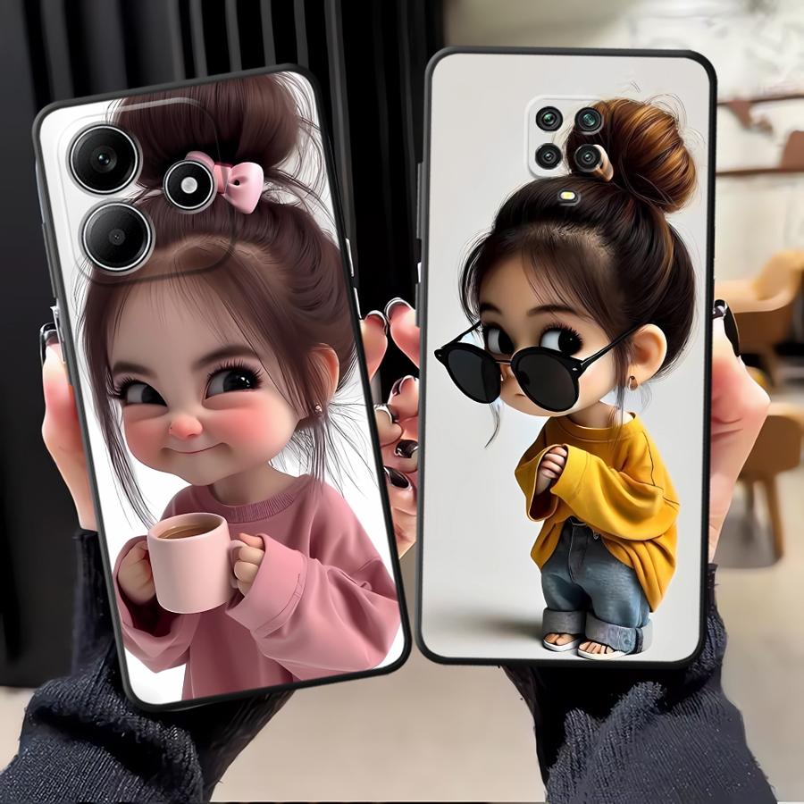 Phone Cases Xiaomi - Cartoon Girl Pattern Funda Phone Cover
