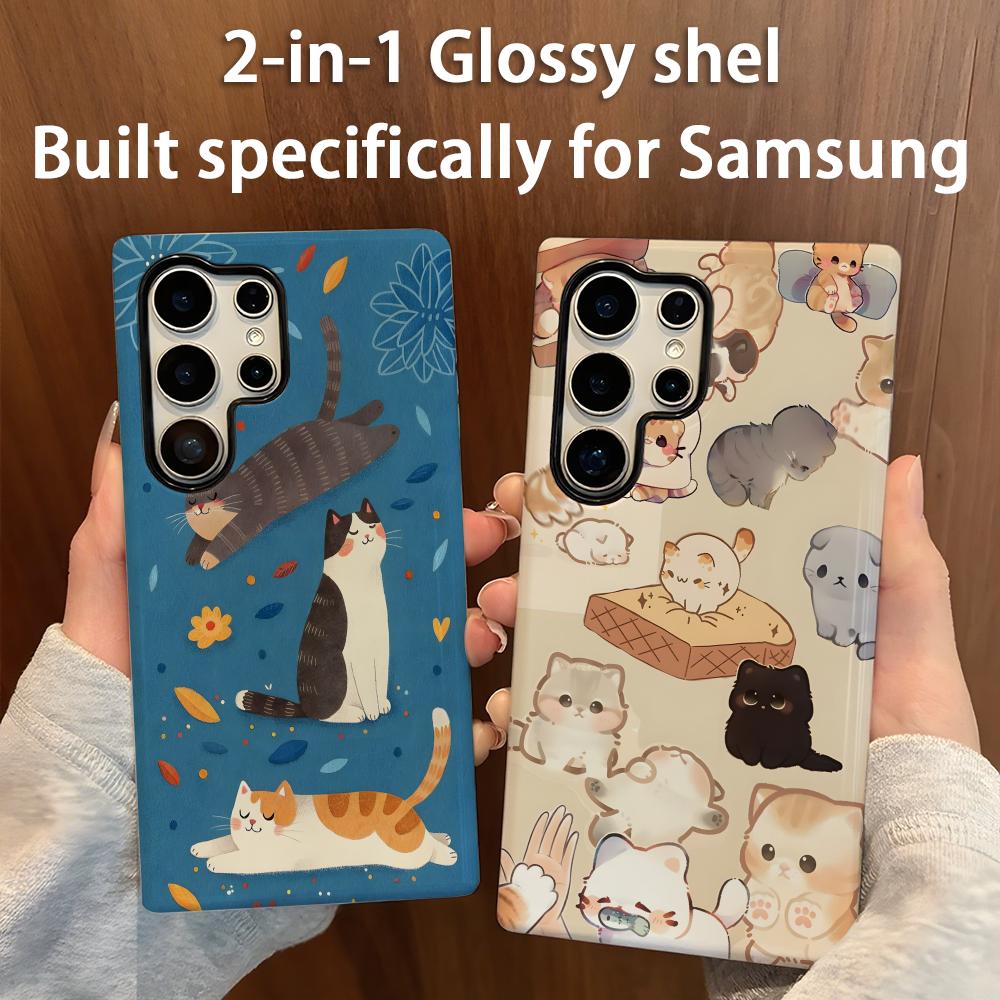 Phone Cases Cat - Cute cat Phone Case 2-in-1 Glossy