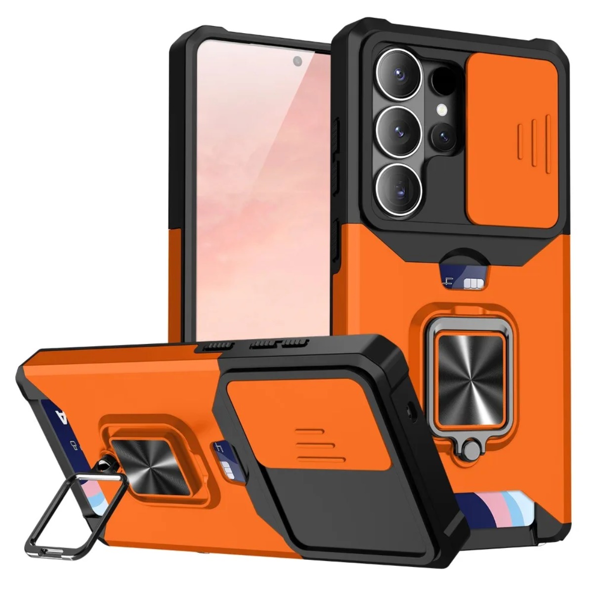Phone Cases That Hold Cards - Card Slot Ring Holder Phone Case