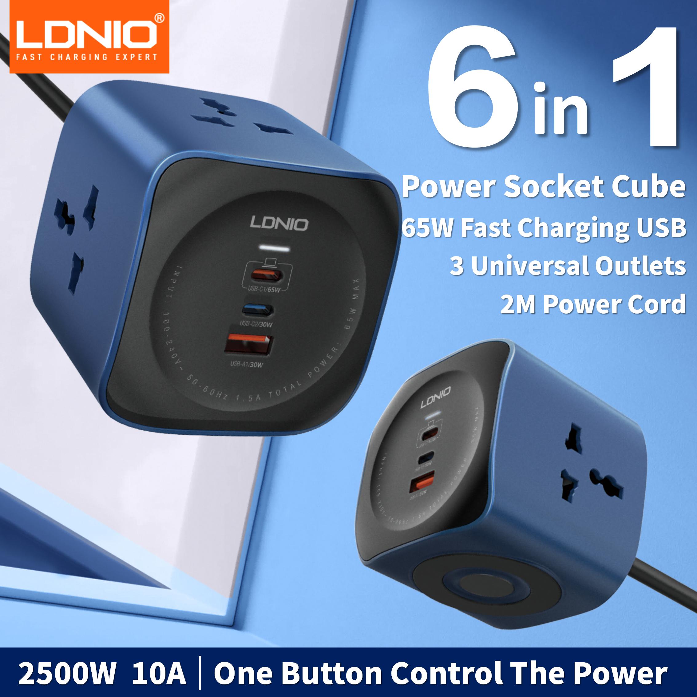 Phone Cases Uk - Cube Power Strip LDNIO 65W Charging