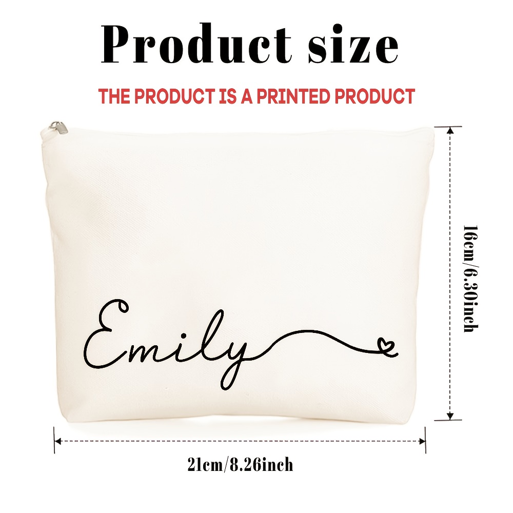 Custom Name Canvas Makeup Bag  - đánh giá và giá Monogram Custom Case
