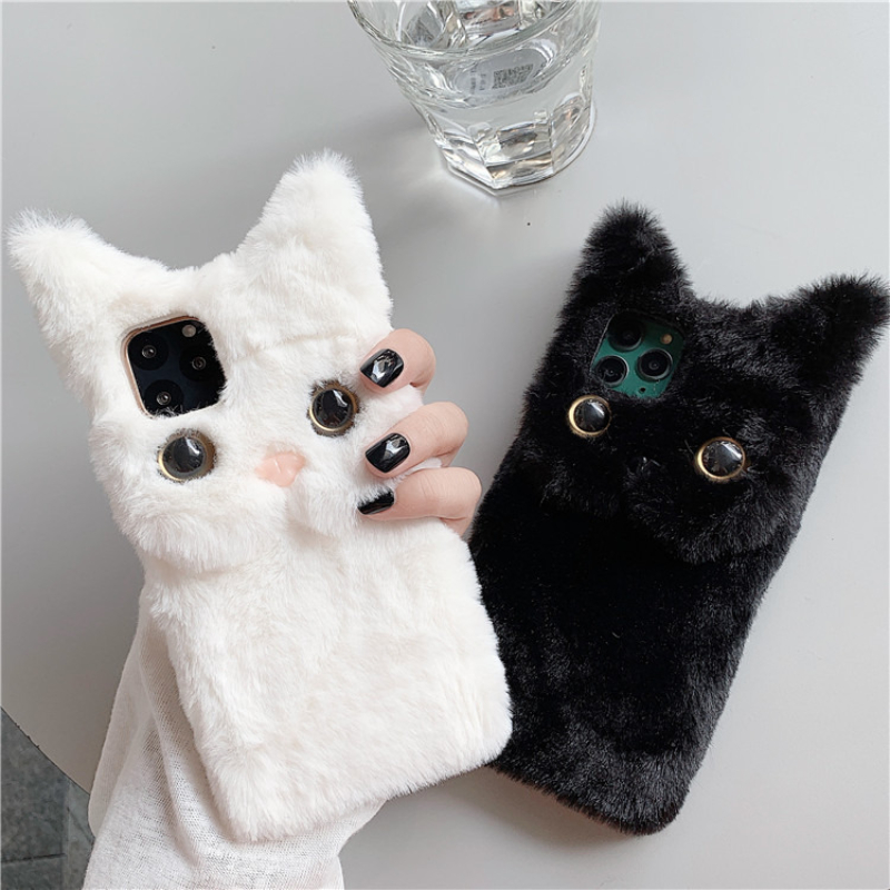 3D Cute Cartoon Cat Furry Plus - đánh giá và giá Phone Cases Iphone 16