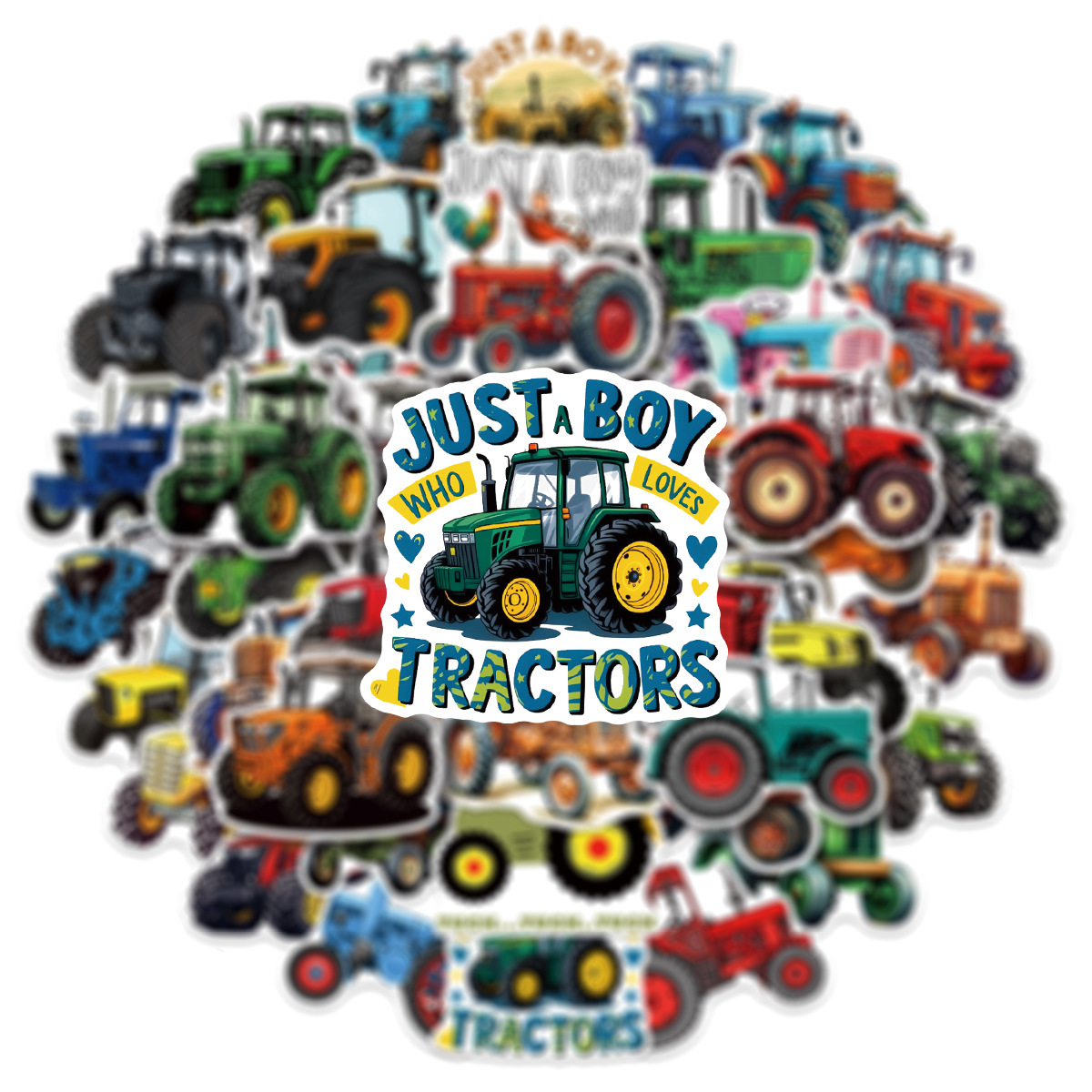 50/100 Pcs Cartoon Farm Tracto - đánh giá và giá Phone Cases The Dairy