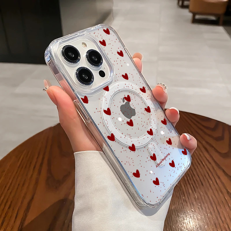INS Red Love Heart Sexy Transp - đánh giá và giá Phone Cases With Magsafe
