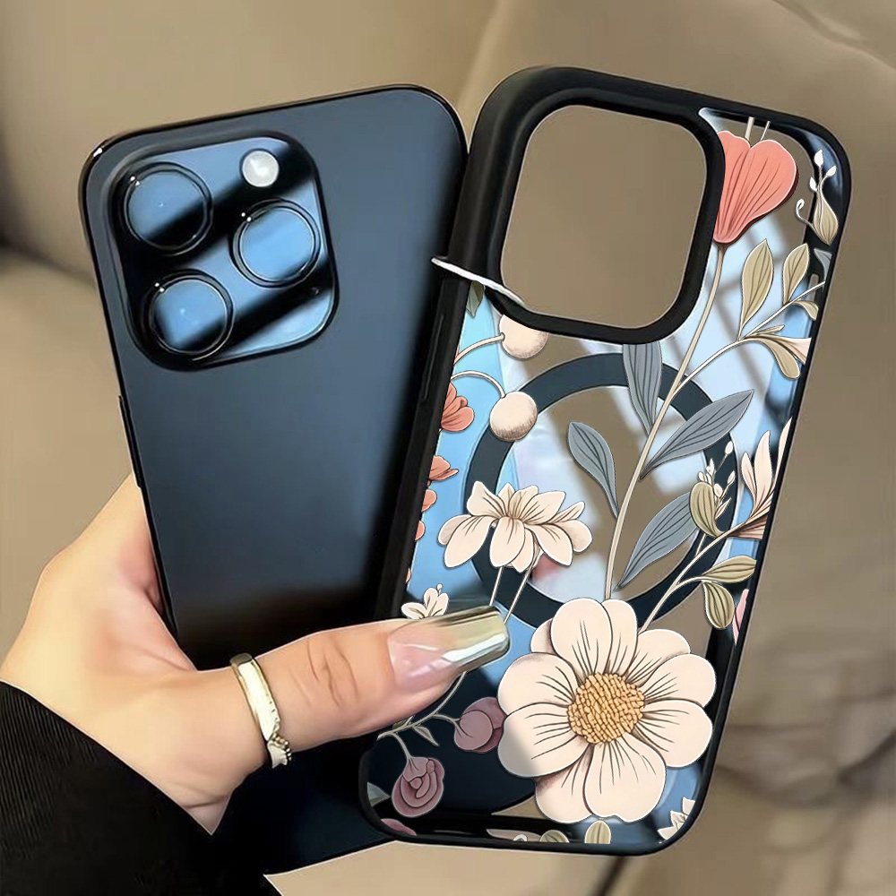 Black Frame Floral Anti-fall P - đánh giá và giá Phone Cases Iphone 16
