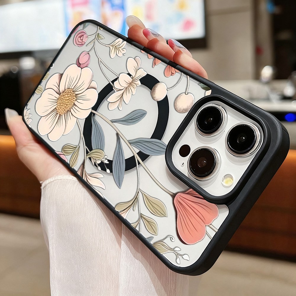 Black Frame Floral Anti-fall P - đánh giá và giá Phone Cases Iphone 16