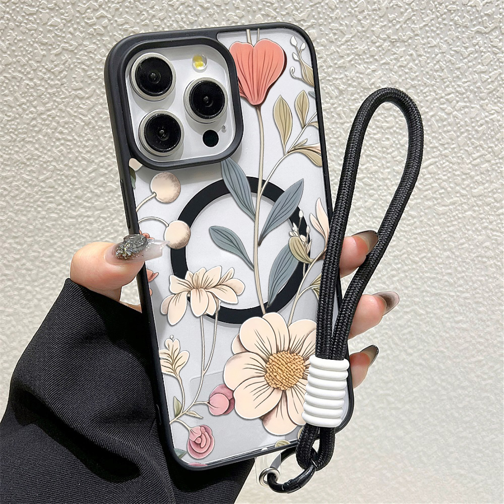 Black Frame Floral Anti-fall P - đánh giá và giá Phone Cases Iphone 16