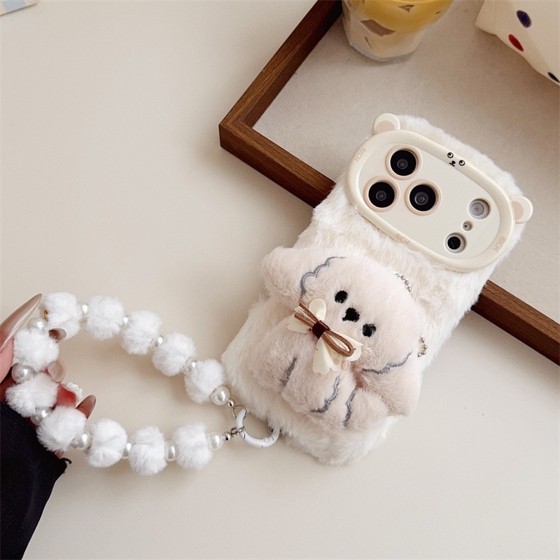 3D Cartoon Bowknot Puppy Warm  - đánh giá và giá Phone Cases Iphone 16
