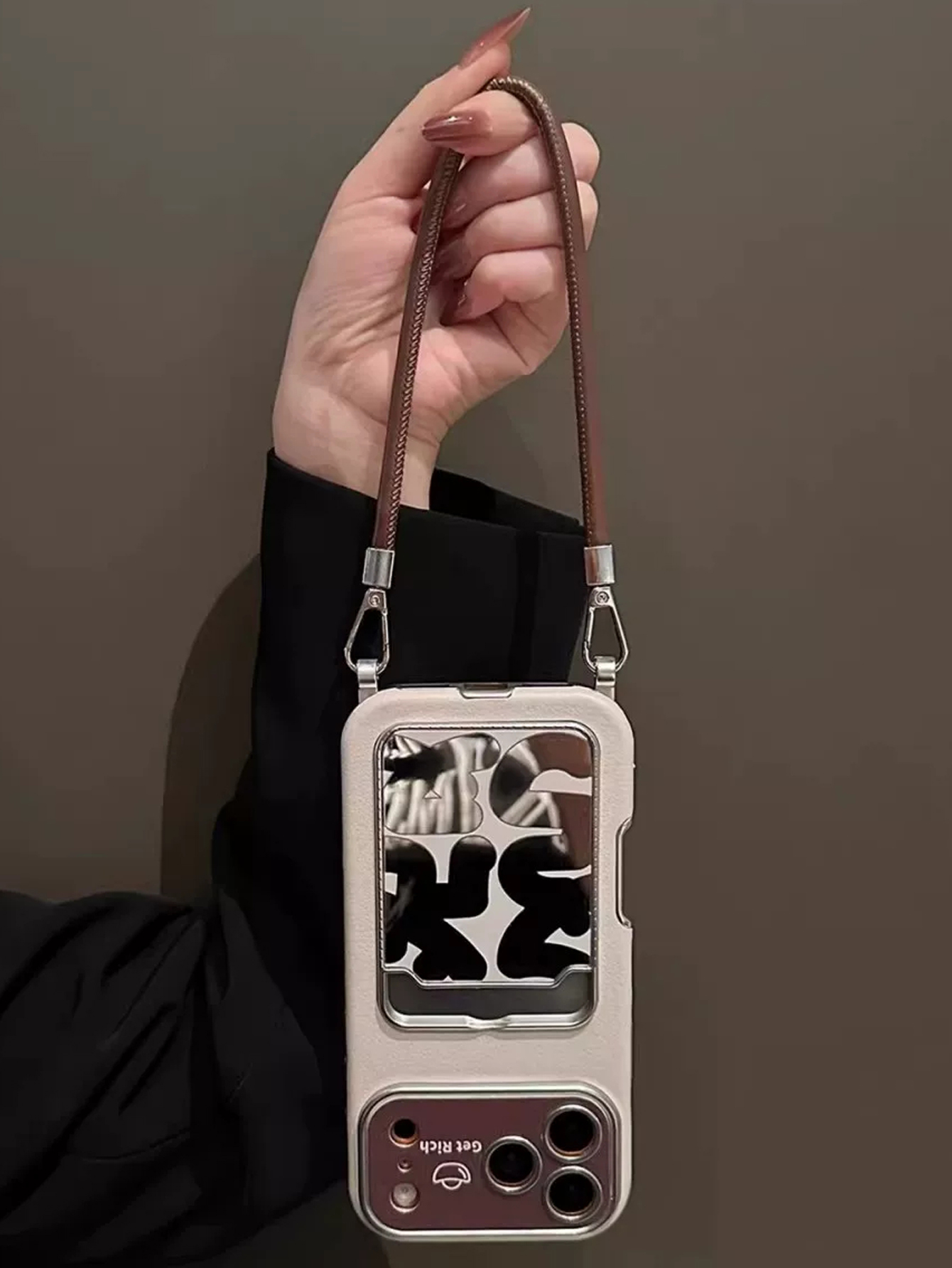Luxury Leather Mirror Card Hol - đánh giá và giá Phone Cases That Hold Cards