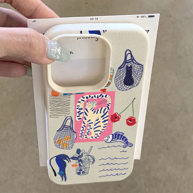 Cute Cherry Cat Print Phone Ca - đánh giá và giá Phone Cases Cat