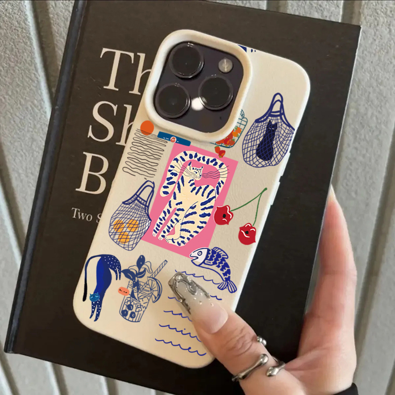 Cute Cherry Cat Print Phone Ca - đánh giá và giá Phone Cases Cat