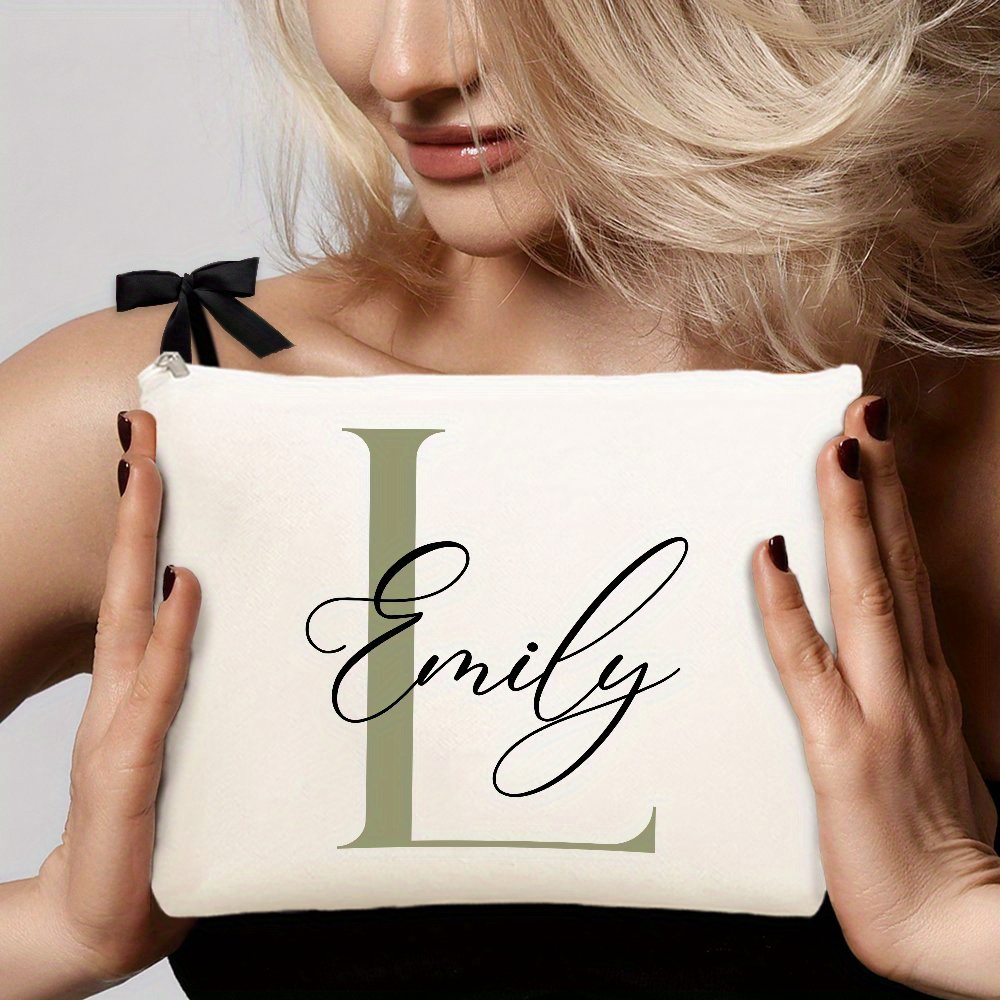 Custom Makeup Bag with Initial - đánh giá và giá Monogram Custom Case