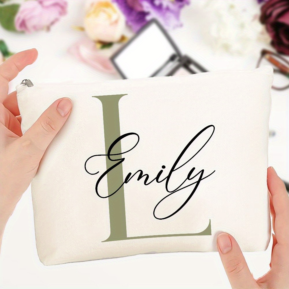 Custom Makeup Bag with Initial - đánh giá và giá Monogram Custom Case