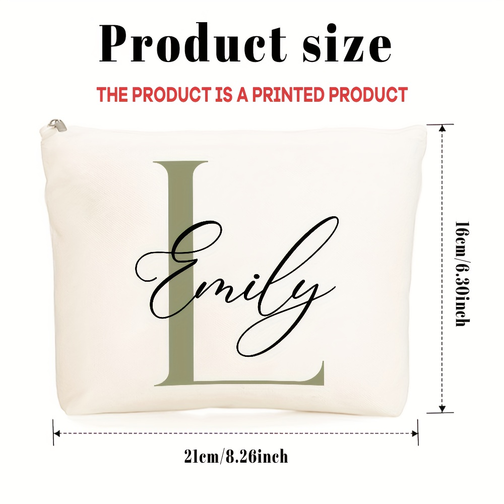Custom Makeup Bag with Initial - đánh giá và giá Monogram Custom Case