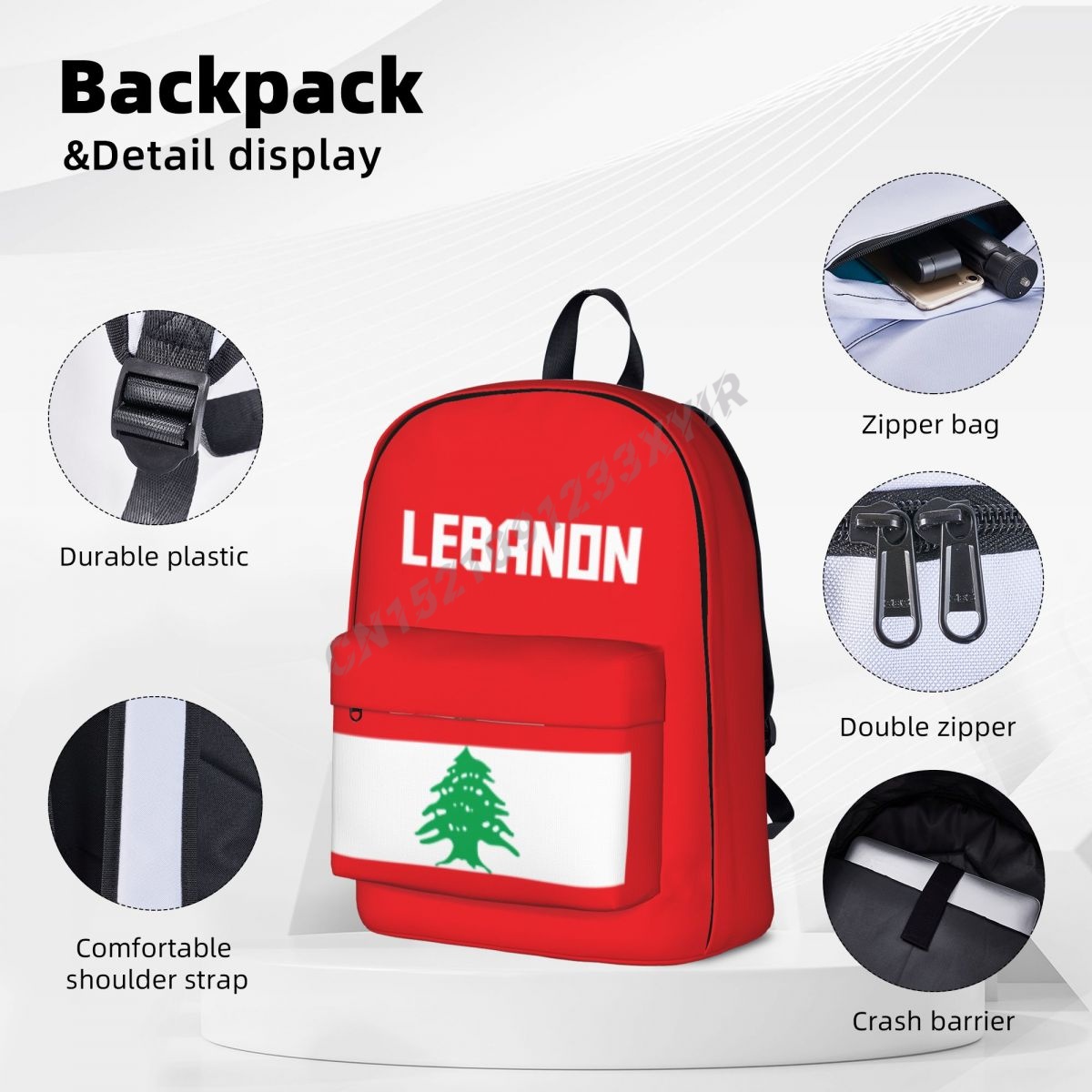 Unisex Backpack Lebanon Flag1  - đánh giá và giá Phone Cases Lebanon