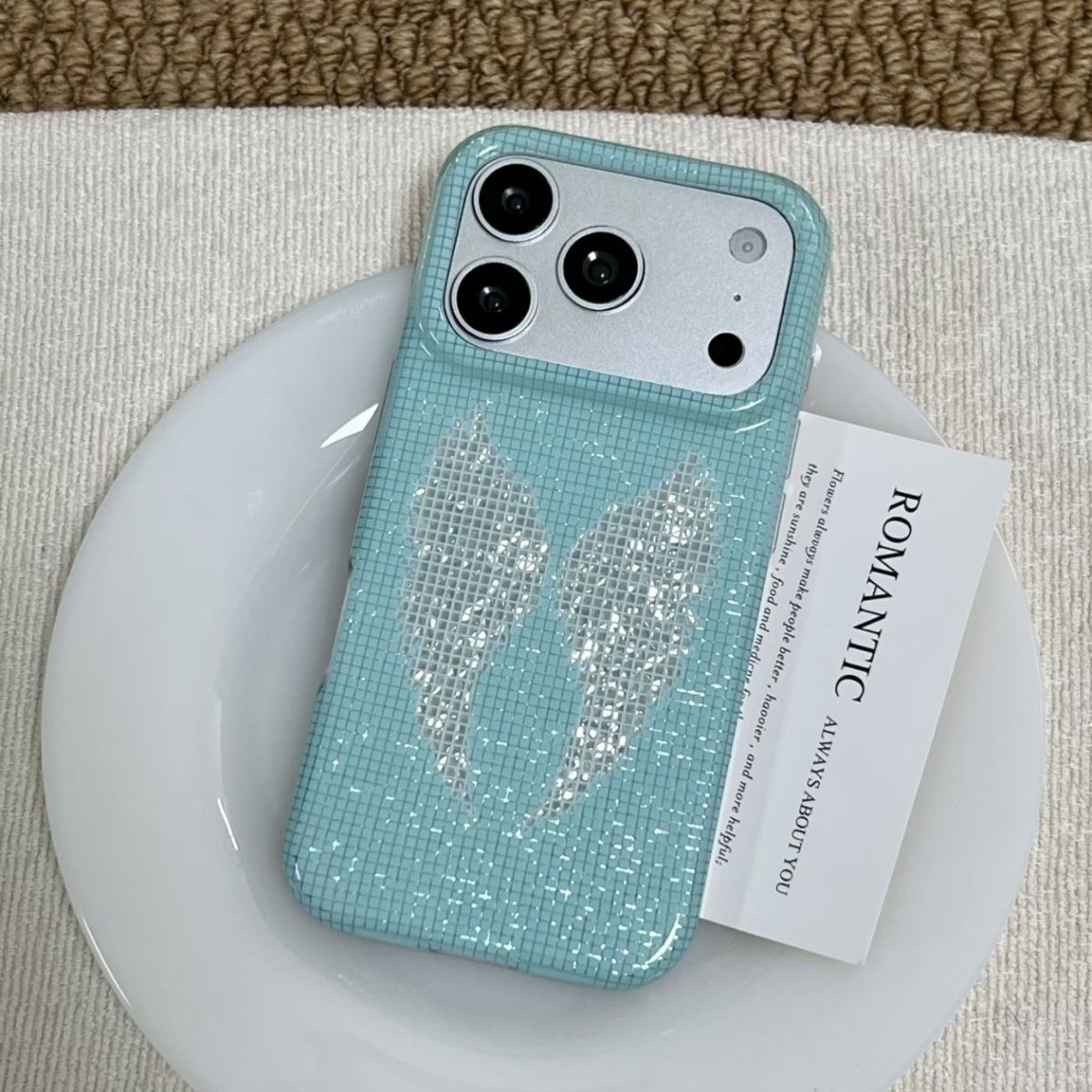 Korean Ins Mint Colored Englis - đánh giá và giá Phone Cases Iphone 16