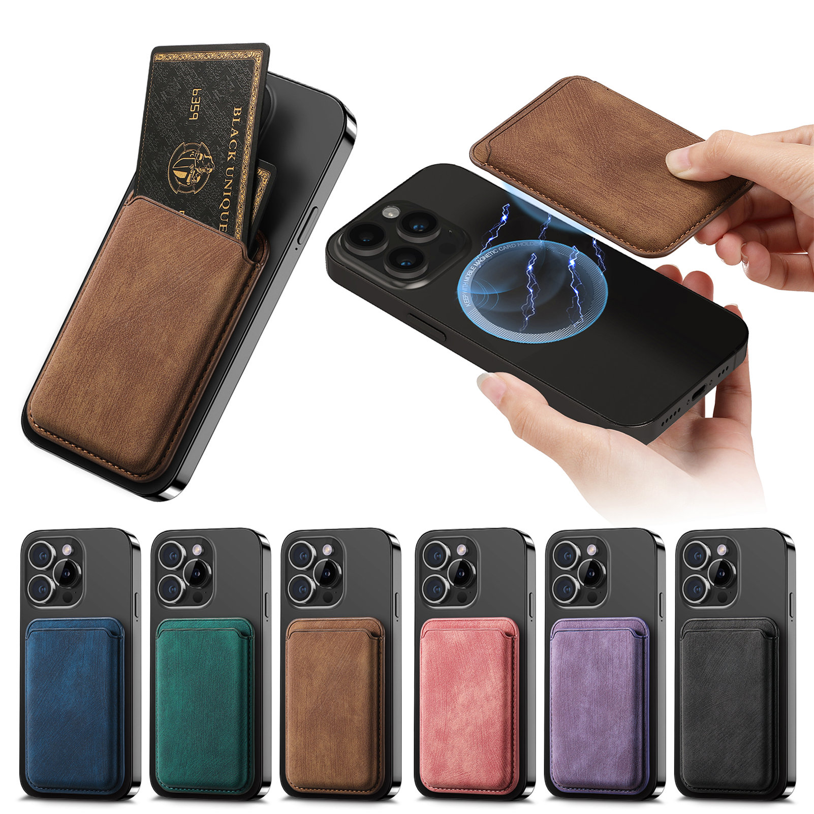 Retro Matte PU Leather Card Ba - đánh giá và giá Phone Cases That Hold Cards