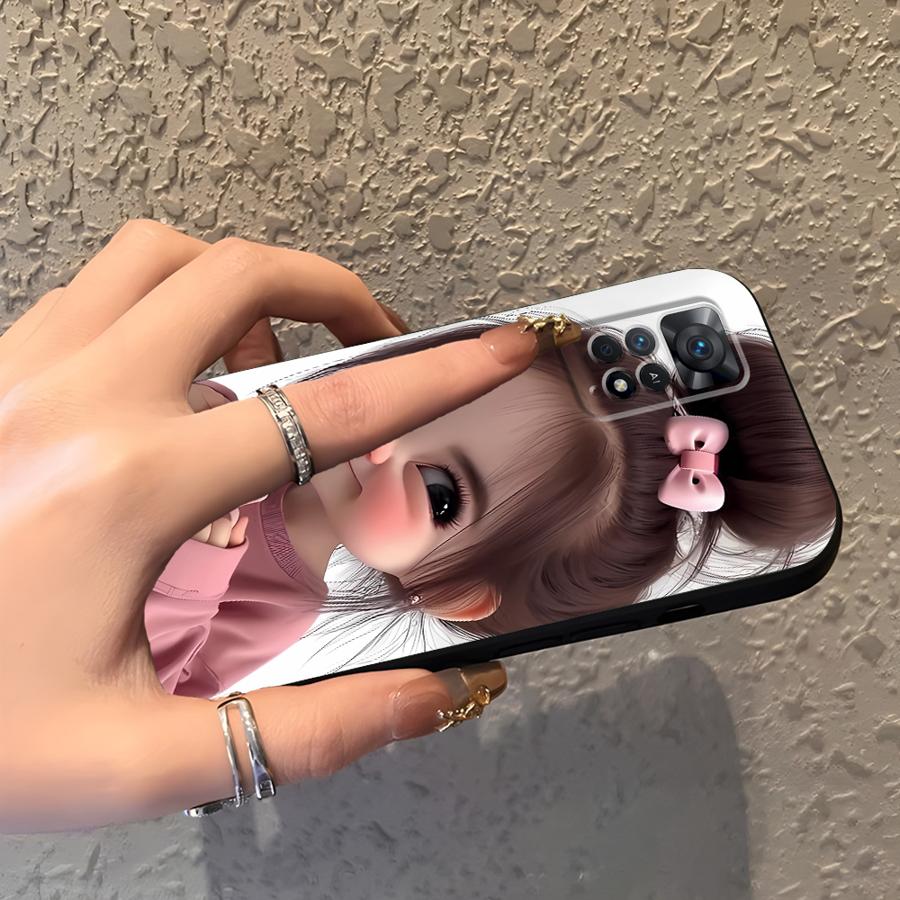 Cartoon Girl Pattern Funda Pho - đánh giá và giá Phone Cases Xiaomi