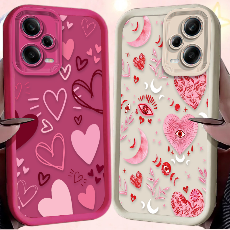 Pink Heart-shaped Phone Case f - đánh giá và giá Phone Cases Xiaomi
