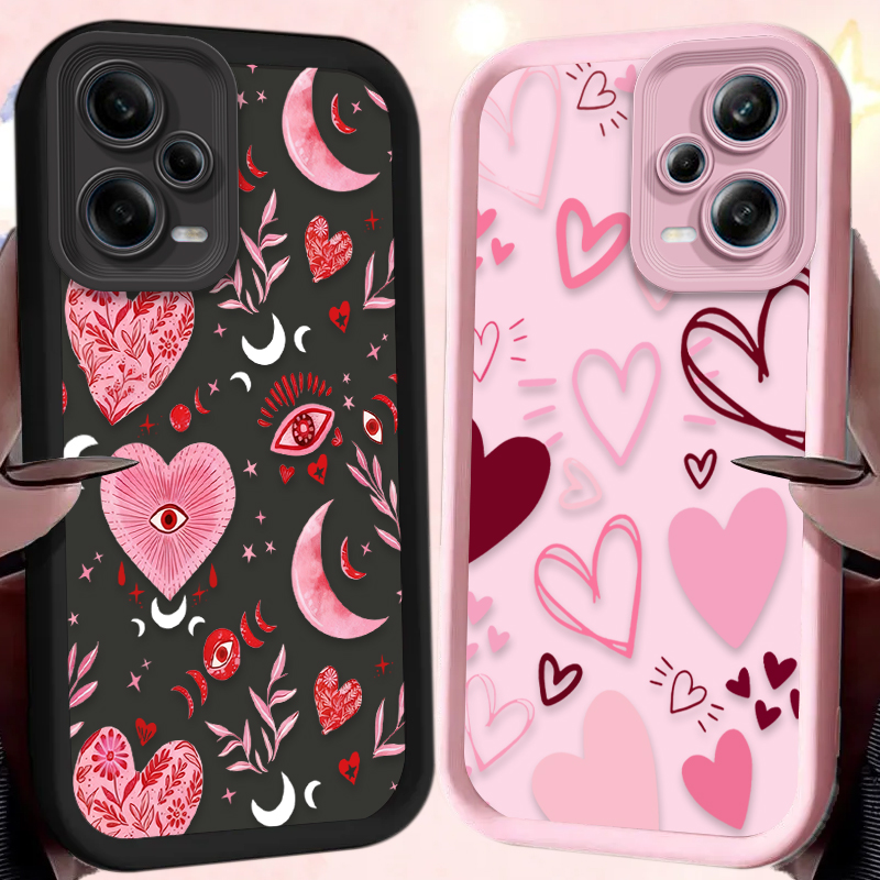 Pink Heart-shaped Phone Case f - đánh giá và giá Phone Cases Xiaomi
