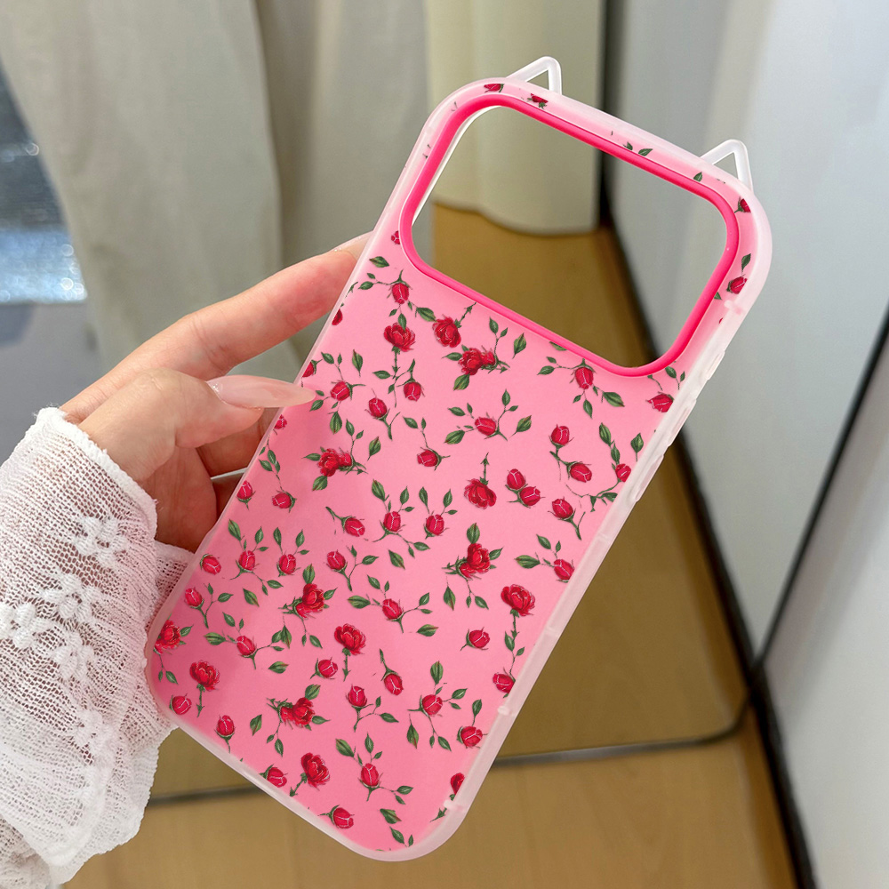 Red Rose Flower Cat Ear Phone  - đánh giá và giá Phone Cases Cat