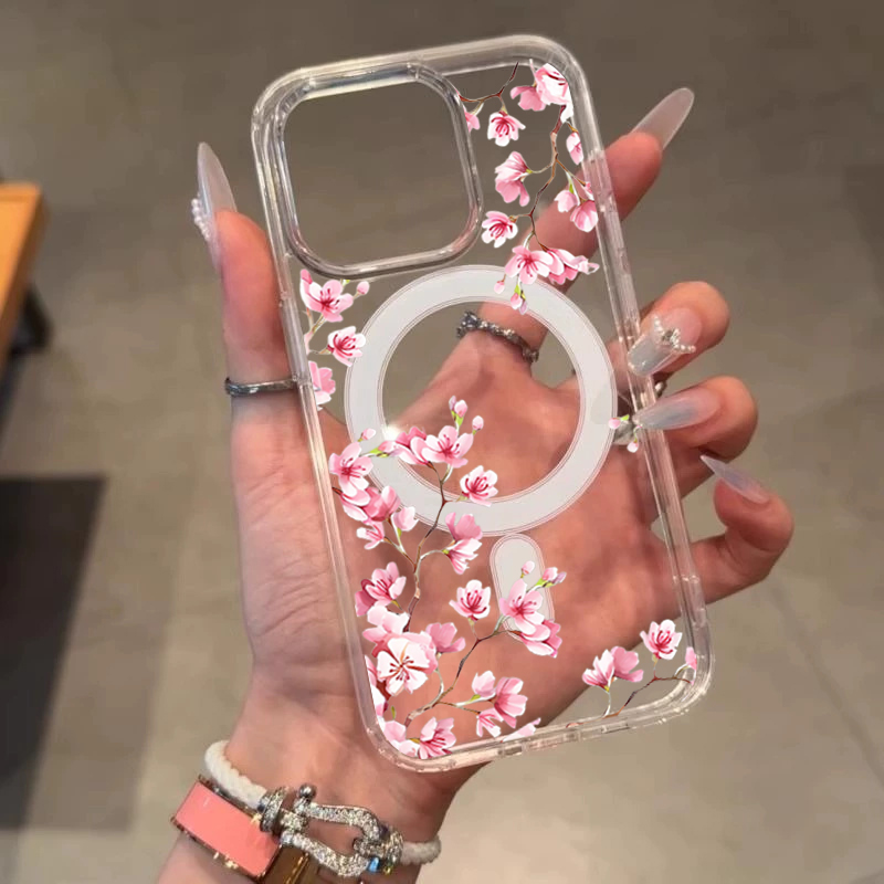 Luxury Pink INS Flowers Case F - đánh giá và giá Phone Cases With Magsafe