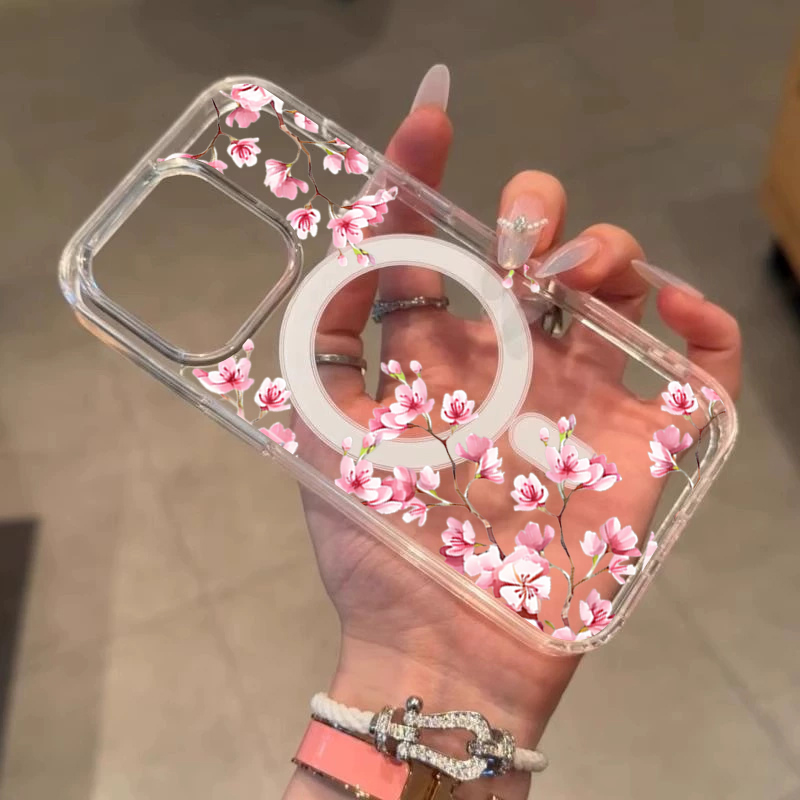 Luxury Pink INS Flowers Case F - đánh giá và giá Phone Cases With Magsafe