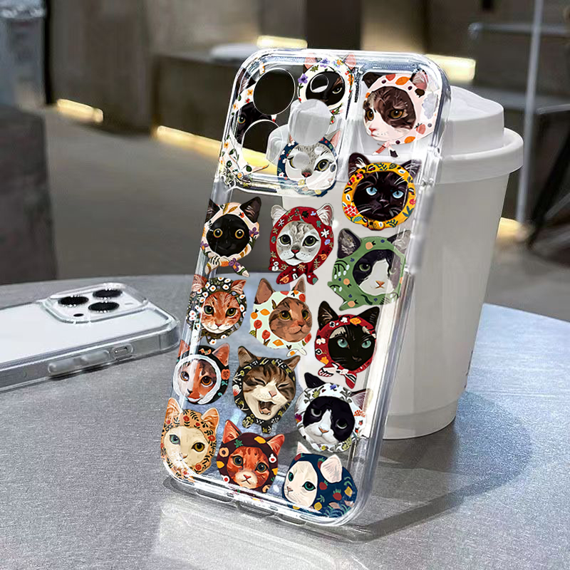 Cute Bandana Cat Clear Phone C - đánh giá và giá Phone Cases Cat