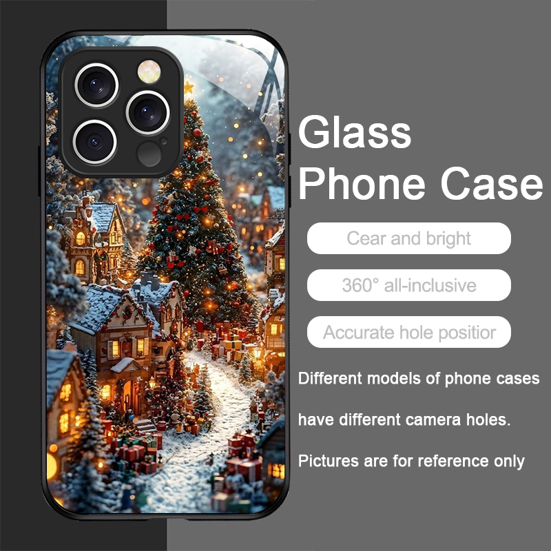 Christmas Tree Gift Snowy Town - đánh giá và giá Phone Cases Iphone 16