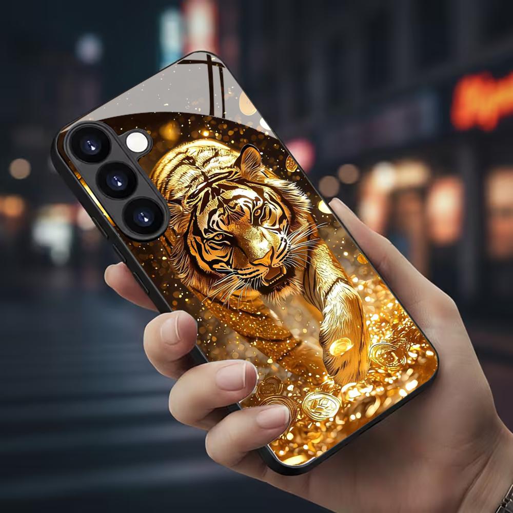 Tiger pattern glass Phone Case - đánh giá và giá Samsung Galaxy S25