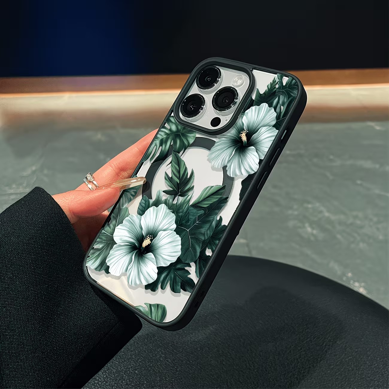Green Floral Print Phone Case  - đánh giá và giá Phone Cases With Magsafe