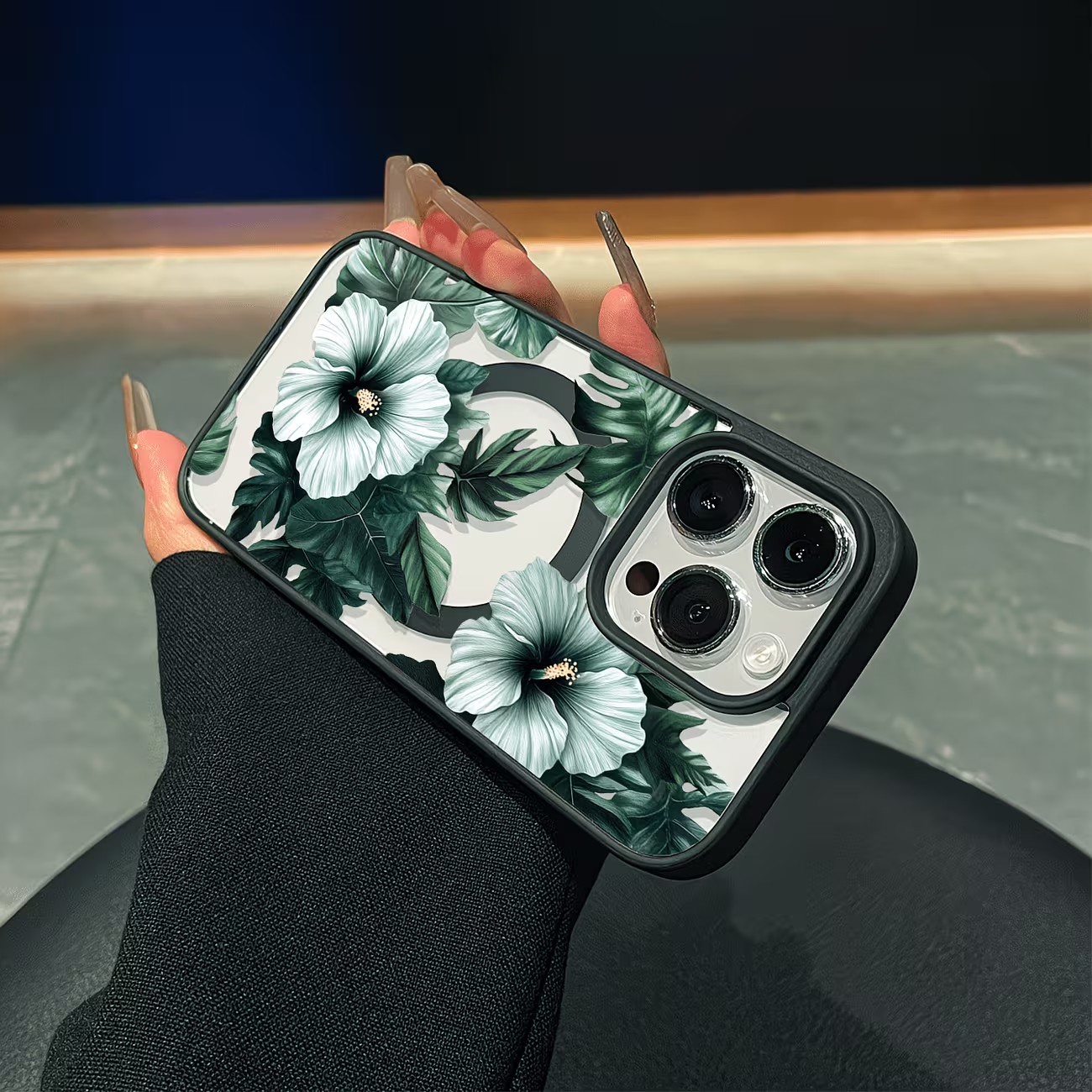Green Floral Print Phone Case  - đánh giá và giá Phone Cases With Magsafe